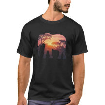 Double Exposure Elephant Silhouette Design – Savan