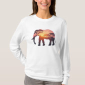 Double Exposure Elephant Silhouette Design – Savan T-shirt (Voorkant)