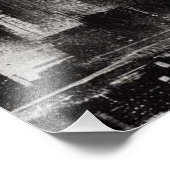 Double Exposure Girl en City Skyline, zwart en wit Foto Afdruk (Hoek)