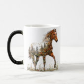Double Exposure Horse Mug–Forest and Freedom Magische Mok (Links)