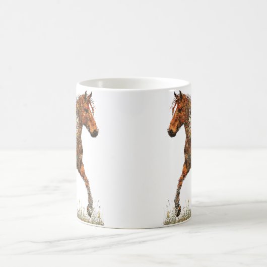 Double Exposure Horse Mug–Forest and Freedom Magische Mok (Center)