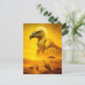 Double Exposure Portret van de Afrikaanse cultuur Feestdagenkaart (Staand voorkant)