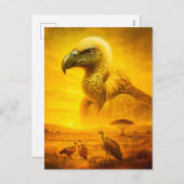 Double Exposure Portret van de Afrikaanse cultuur Feestdagenkaart (Voorkant / Achterkant)