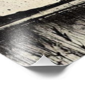 Double Exposure Vrouw met meeuwen en sterrenhemel Foto Afdruk (Hoek)