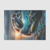 Double Exposure Zee Schildpad Decoupage | oceaan Tissuepapier (Voorkant)