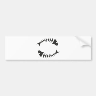 Double Fishbone Fischgräte Bumpersticker