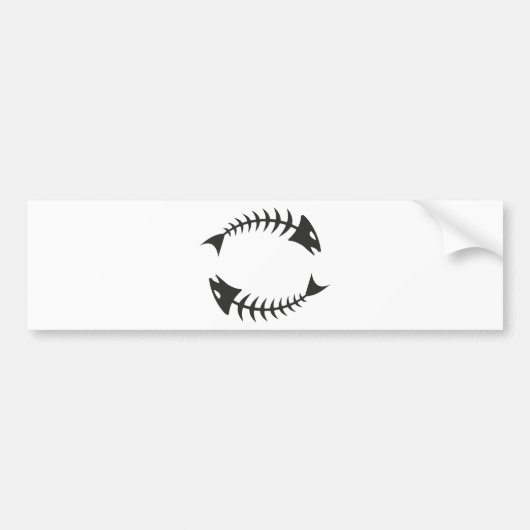 Double Fishbone Fischgräte Bumpersticker (Voorkant)