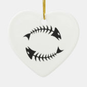 Double Fishbone Fischgräte Keramisch Ornament (Voorkant)