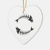 Double Fishbone Fischgräte Keramisch Ornament (Links)