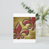 Double Fleur de Lis Briefkaart (Staand voorkant)