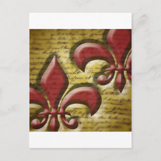 Double Fleur de Lis Briefkaart
