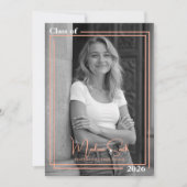 Double Framed Afstuderen Aankondiging (Voorkant)