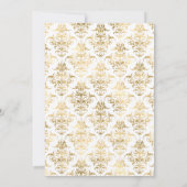 Double Funeral Memorial Foto Gold Script Kaart (Achterkant)