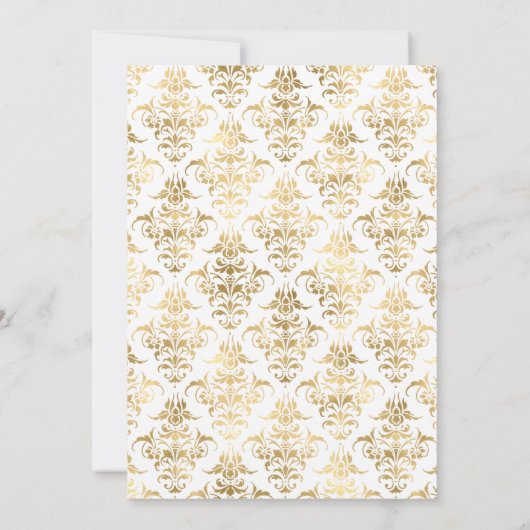 Double Funeral Memorial Foto Gold Script Kaart (Achterkant)