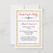 Double Gold Trim - 3x5 vrijgezellenuitnodiging Kaart (Voorkant)