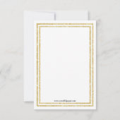 Double Gold Trim - 3x5 vrijgezellenuitnodiging Kaart (Achterkant)