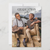 Double Graduates foto gezamenlijke partij Uitnodig Kaart (Voorkant)