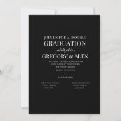 Double Graduates foto gezamenlijke partij Uitnodig Kaart (Achterkant)