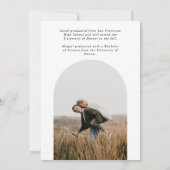 Double Graduates Photo Afstuderen aangekondigd Aankondiging (Achterkant)