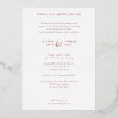 Double Graduation Chic Rose Gold 2 Photos Modern  Folie Uitnodiging (Achterkant)