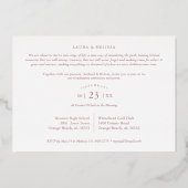 Double Graduation Luxury Rose Gold 2 Photos Stars Folie Uitnodiging (Achterkant)