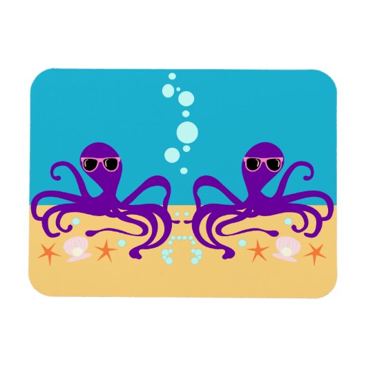 Double Groovy Octopus Magneet (Horizontaal)