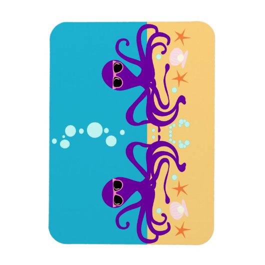 Double Groovy Octopus Magneet (Verticaal)
