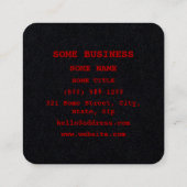 Double Happiness 囍 Shuangxi Chinese Hanzi Heart Vierkante Visitekaartje (Achterkant)