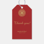 Double Happiness Chinees huwelijksgeschenk Label Cadeaulabel (Voorkant)
