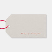 Double Happiness Chinees huwelijksgeschenk Label Cadeaulabel (Achterkant Horizontaal)