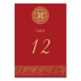 Double Happiness Chinese Trouwtafel Kaart