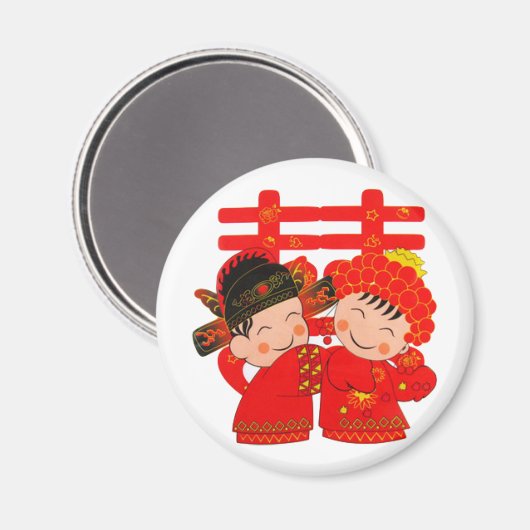 Double Happiness-emoji Magneet (Voorkant / Achterkant)