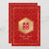 Double Happiness Faux Gold, doe-het-zelf achtergro Kaart (Voorkant / Achterkant)