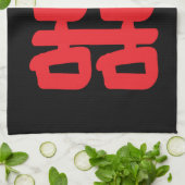 Double Happiness keukenhanddoek (Gevouwen)