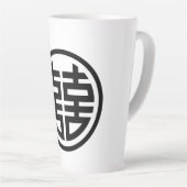 Double Happiness/White/Large Latte Mok (Rechterhoek)