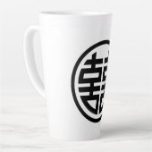 Double Happiness/White/Large Latte Mok (Linkerhoek)