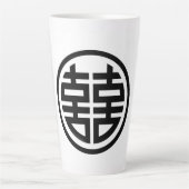 Double Happiness/White/Large Latte Mok (Voorkant)