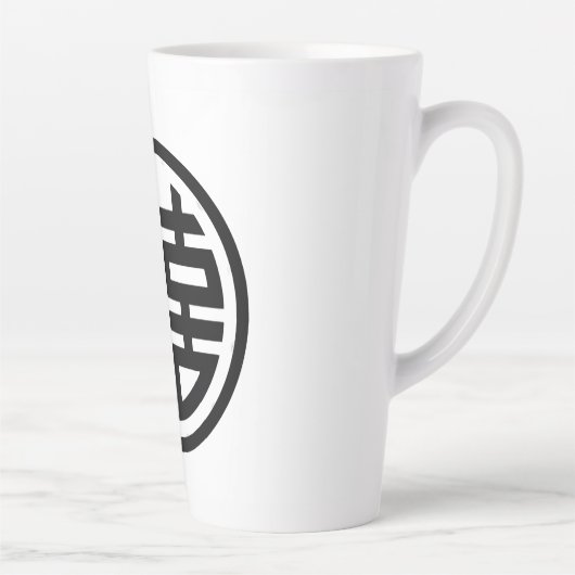 Double Happiness/White/Large Latte Mok (Rechts)