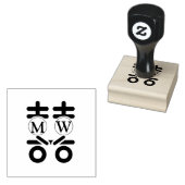 double happy rubberstempel (Gestempeld)