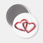 Double Heart Valentijnsdag Gift Magneet (Voorkant / Achterkant)