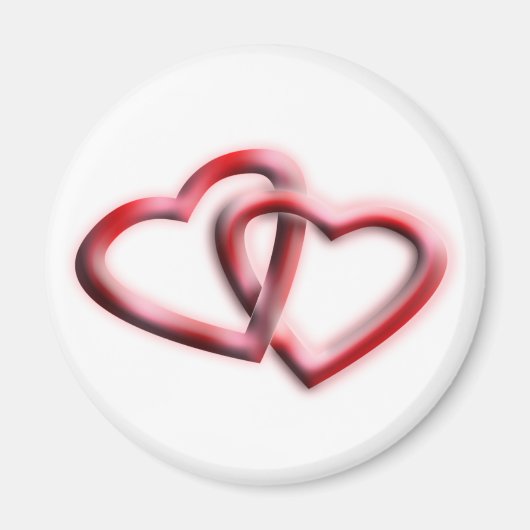 Double Heart Valentijnsdag Gift Magneet (Voorkant)