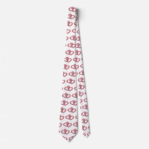 Double Heart Valentijnsdag Gift Stropdas