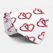 Double Heart Valentijnsdag Gift Stropdas (Opgerold)