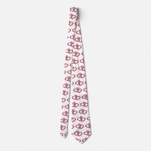 Double Heart Valentijnsdag Gift Stropdas (Achterkant)