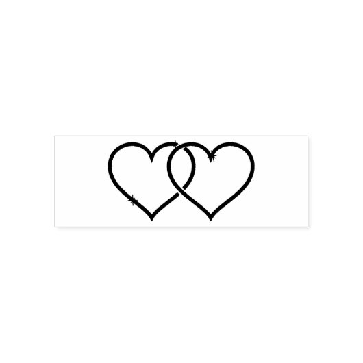 Double Hearts Stamp Zelfinktende Stempel (Design)