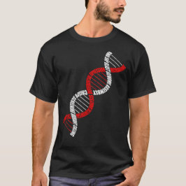 Double Helix DNA Bio-informatica woordwolk T-shirt