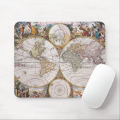 Double Hemisphere Polar Map Muismat (Met muis)