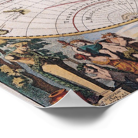 Double Hemisphere Polar Map Poster (Hoek)