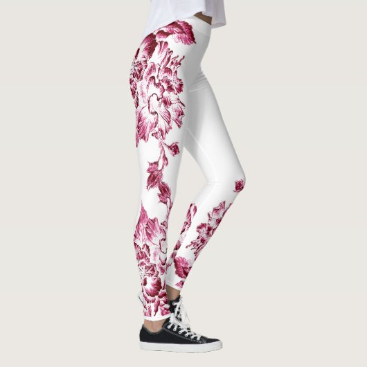 Double Hibiscus Pink Leggings (Rechts)