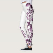 Double Hibiscus Purple  Leggings (Links)